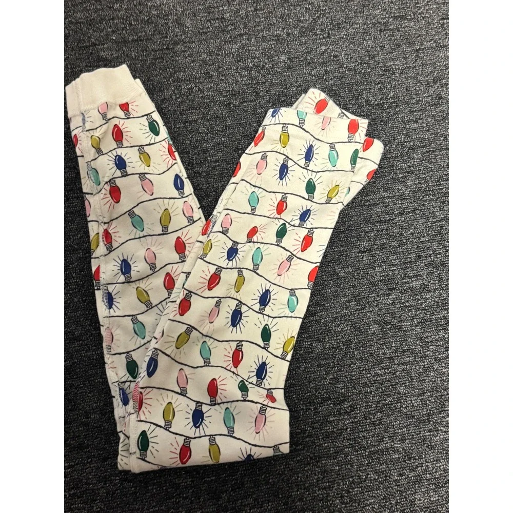 Hanna Andersson Kids Size 10 Christmas Lights‎ Organic Cotton Pajama Set 140